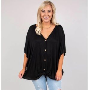 Fantastic Fawn Tie-Front Top -2XL